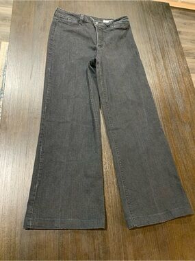 NYDJ Black Flare Jeans Wide Leg Size 14